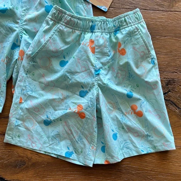 Disney Aqua Mickey Mouse Shorts - Picture 3 of 7
